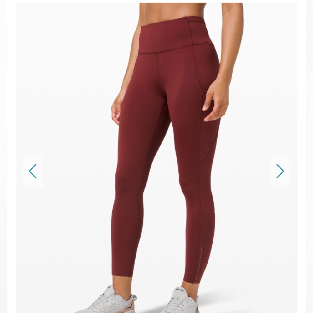 NWOT Lululemon Fast and Free High-Rise Tight 28” *Reflective Size 4